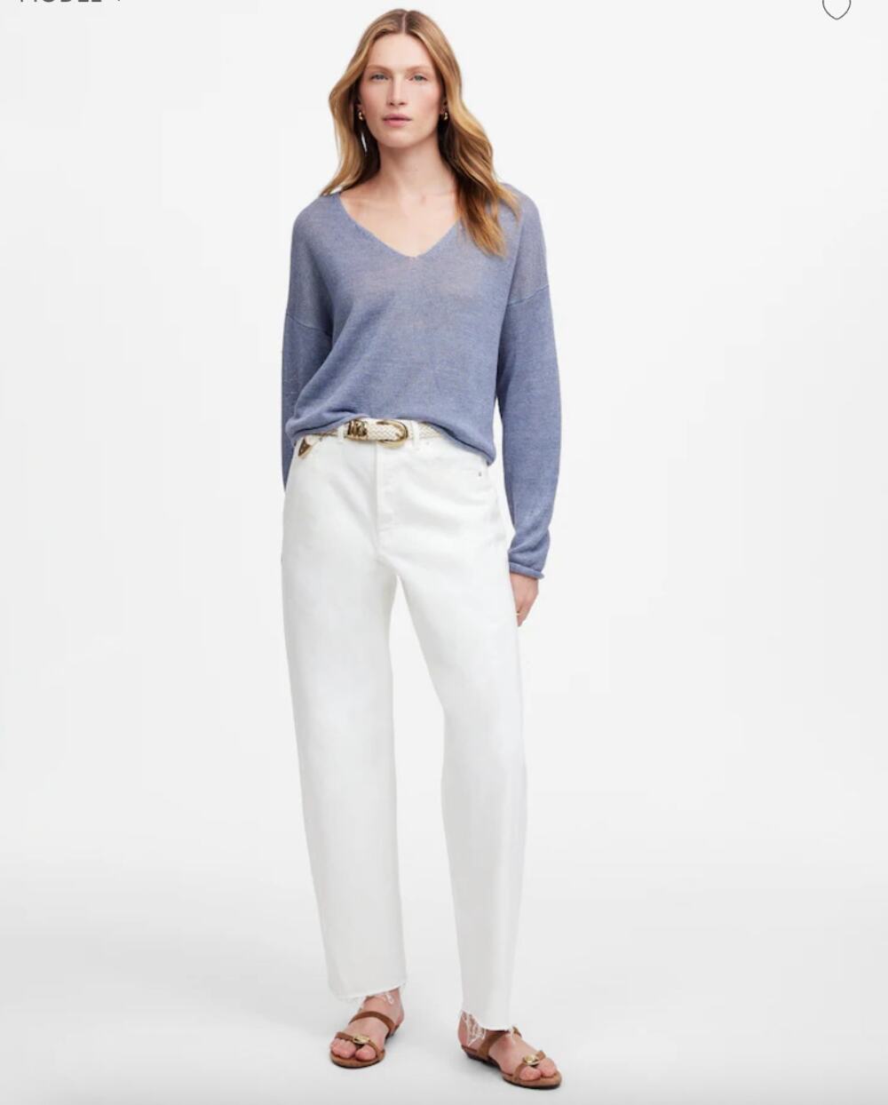 Madewell Pieced Barrel-Leg Jeans 23 NWT